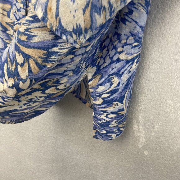 JM Collection Button Up 100% Linen‎ Shirt Womens 22W 3/4 Sleeve Lightweight Top - Picture 9 of 13